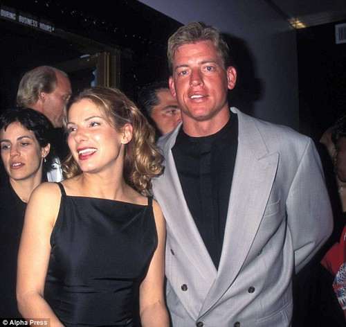 Troy Aikman and Sandra Bullock, years before "Tayvis" merged the worlds of NFL and celebrity.